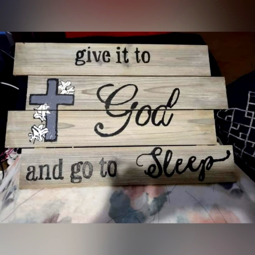 Give it to God bedroom decor sign